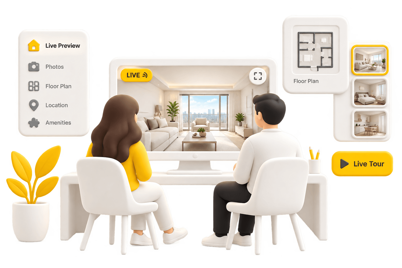 Housekeepro 的物業總覽,含房間預覽與樓層平面圖